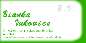 bianka vukovics business card